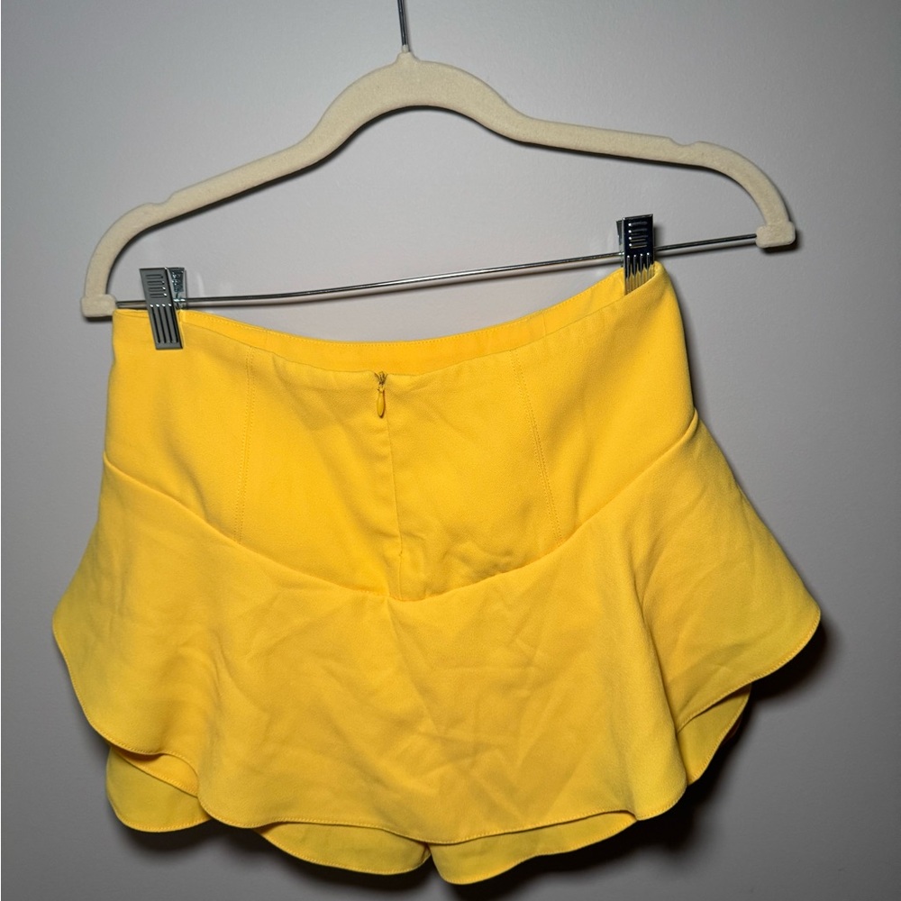Zara Yellow Layered Ruffle Skort - Picture 2 of 3